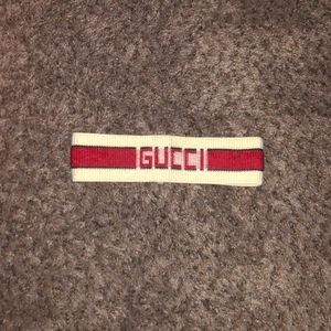 80s Style Elastic Gucci Red/White Stylish Headband